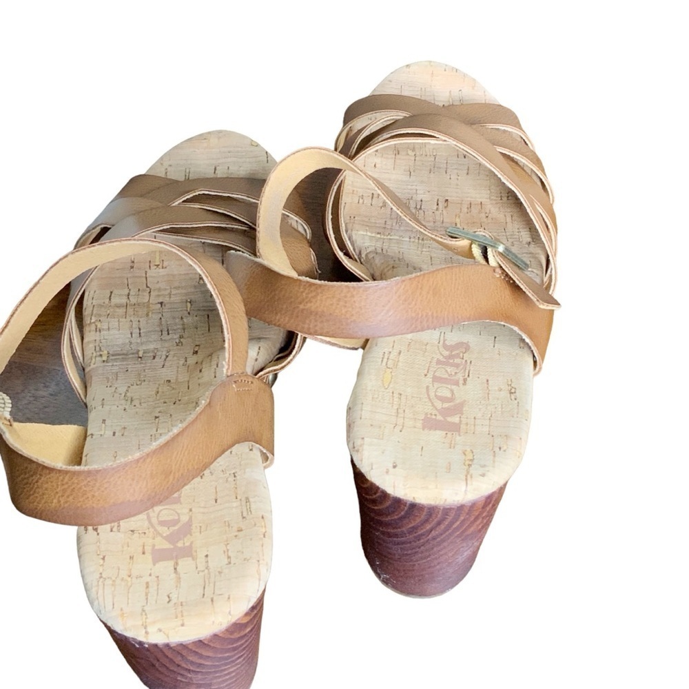 Korks- Naomi dark brown sandals. Size 10 - Picture 7 of 9